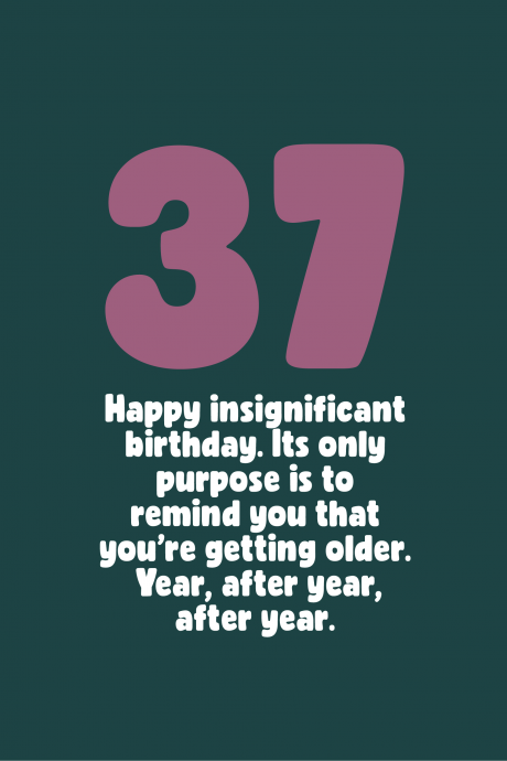 Insignificant 37th Birthday