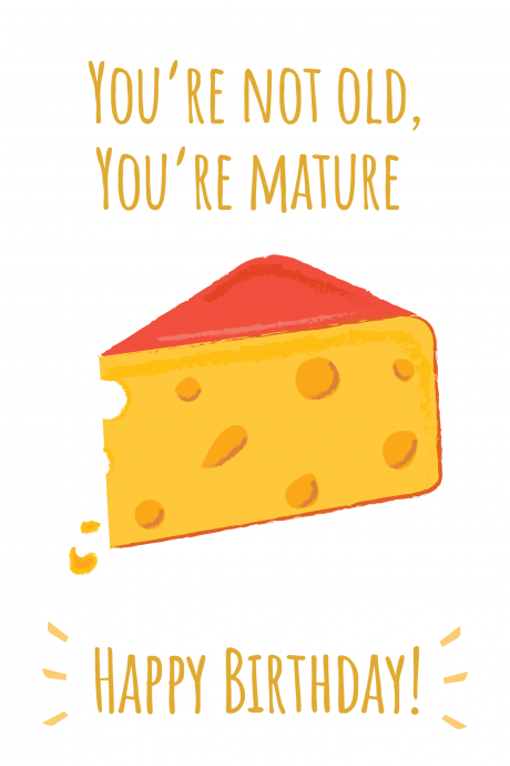 You're Not Old You're Mature - Happy Birthday Card