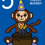 Cheeky Monkey Nephew 5th Birthday Card