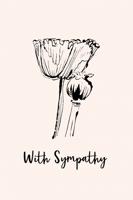 With Sympathy flowers