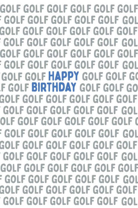 Golf Obsessed Happy Birthday Card