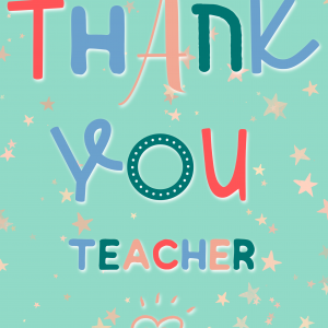 Thank You Teacher Card