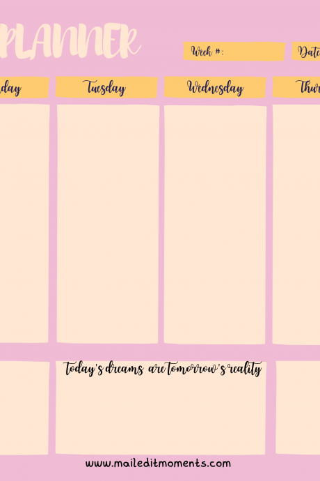 Weekly Planner- Lippy Lou