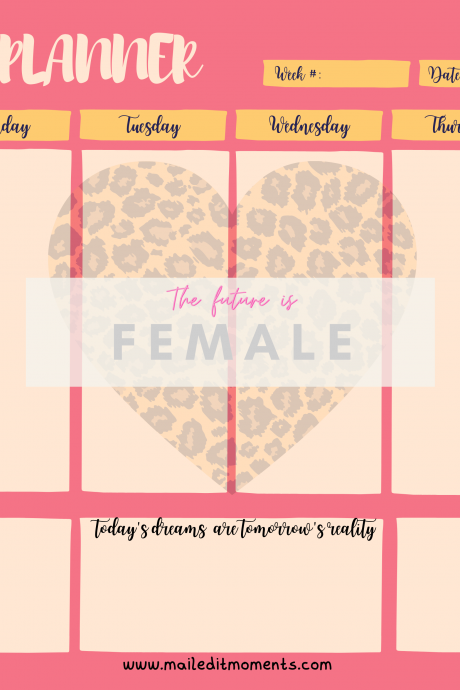 Weekly Planner-The future is female