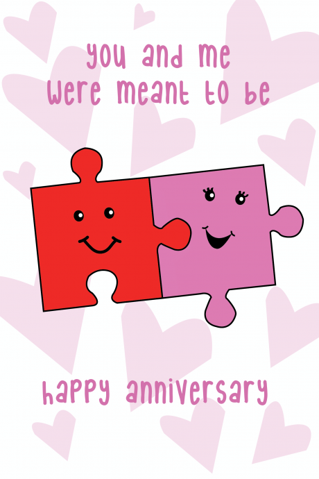 You and Me were meant to be - Anniversary Card