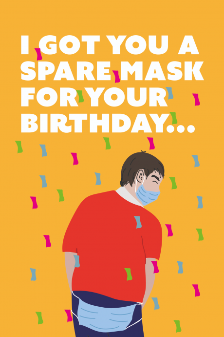 Spare Mask Birthday Card