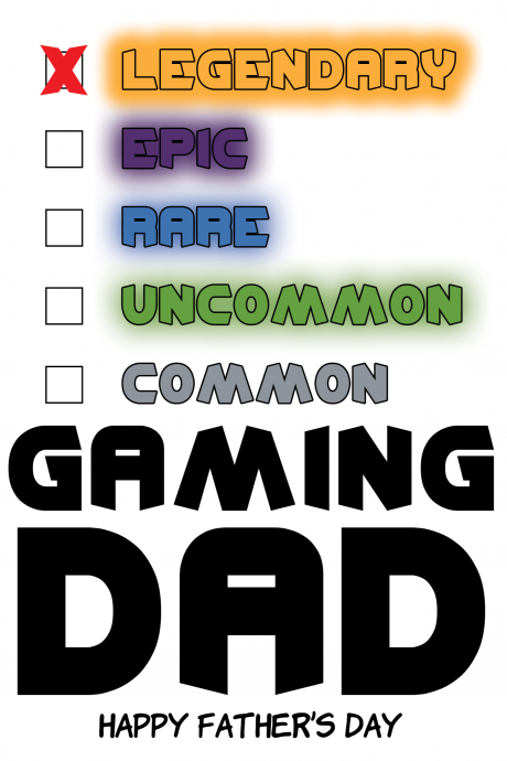Happy Father's Day Legendary Gaming Dad Card