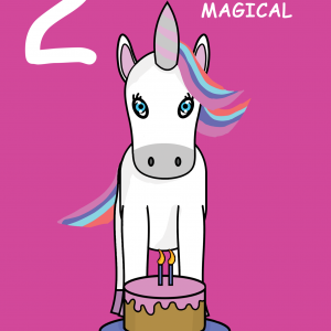 Magical Granddaughter 2nd  Birthday Card