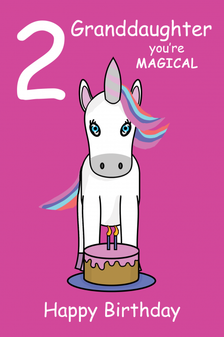 Magical Granddaughter 2nd  Birthday Card