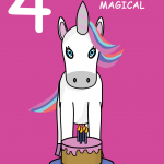 Magical Granddaughter 4th  Birthday Card