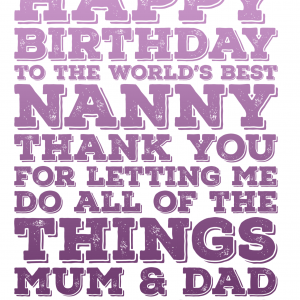 Happy Birthday to the world's best Nanny