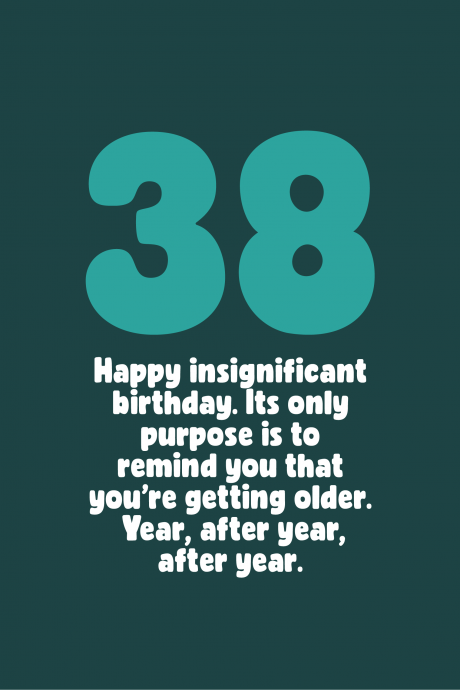 Insignificant 38th Birthday