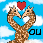 I Love You Giraffe Pun Card