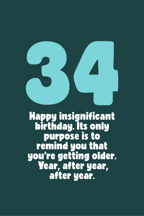 Insignificant 34th Birthday