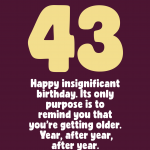 Insignificant 43rd Birthday