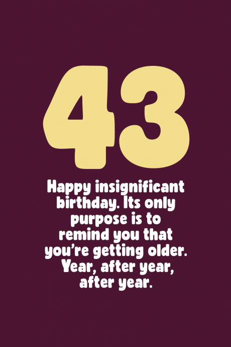 Insignificant 43rd Birthday