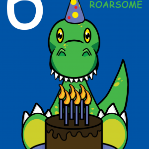 Roarsome Son 6th Birthday Card