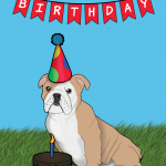 Happy Birthday Bulldog Card