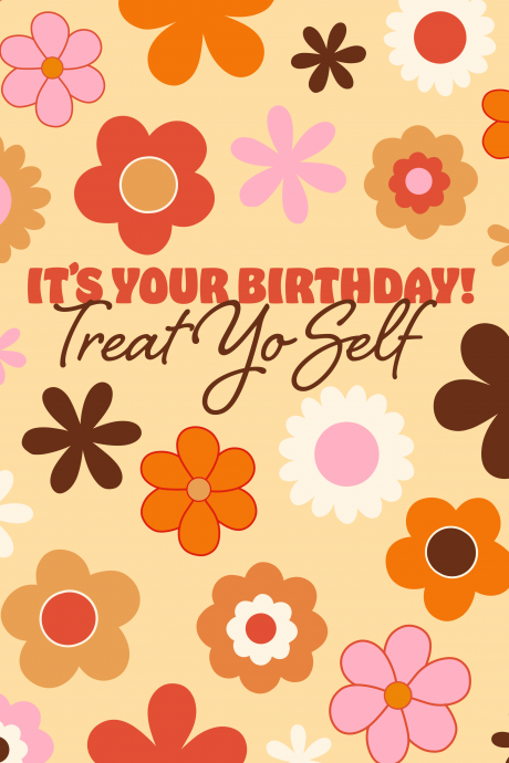 Treat yo Self Birthday Card