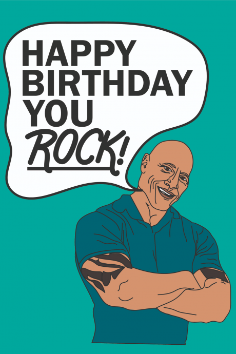 You Rock Birthday card