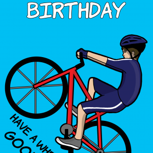 Wheelie Good Day Cyclist Birthday Card