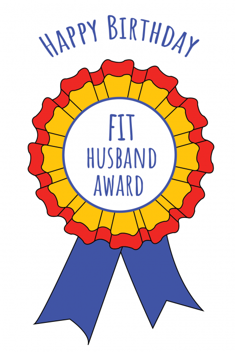 Fit Husband Award - Happy Birthday Card