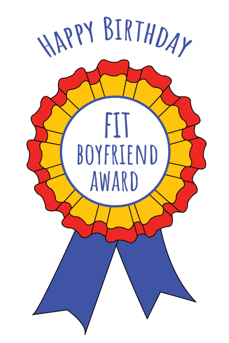 Fit Boyfriend Award - Happy Birthday Card