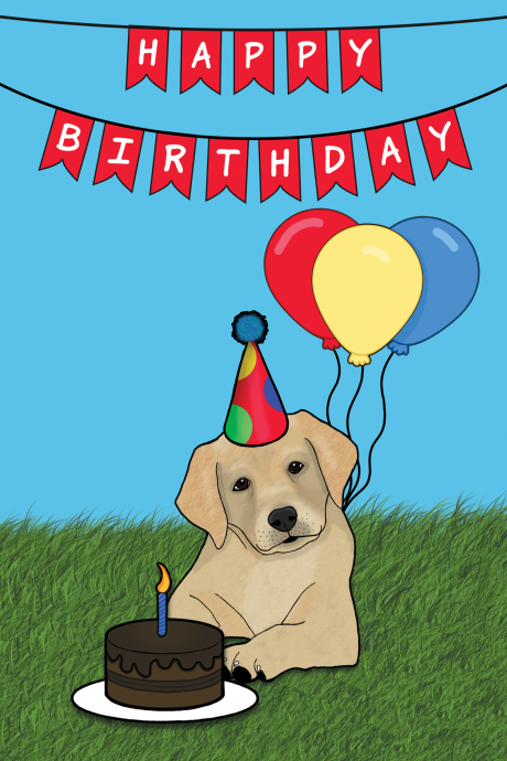Happy Birthday Labrador Dog Card