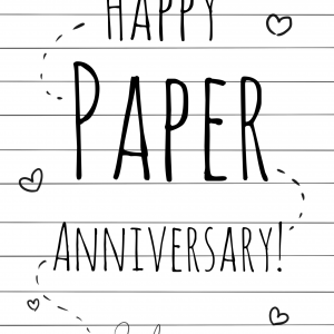 Happy paper anniversary!