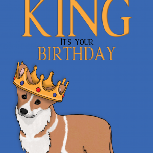 Husband King Corgi Birthday Card