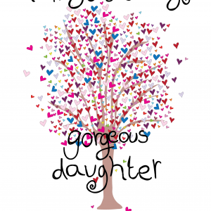 Happy Birthday Card Gorgeous Daughter - With Love