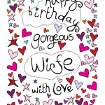 Happy Birthday Card Gorgeous Wife With Love