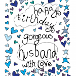 Happy Birthday Card Gorgeous Husband With Love