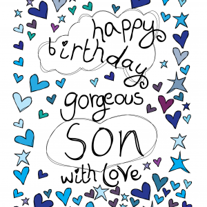 Happy Birthday Card Gorgeous Son With Love