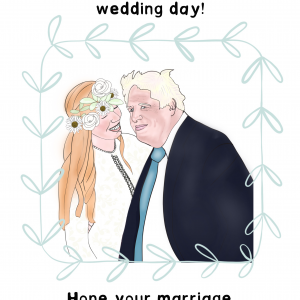 Boris Johnson wedding card