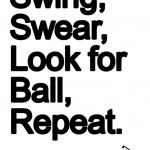 Swing Swear Look for Ball Repeat - Golf Card