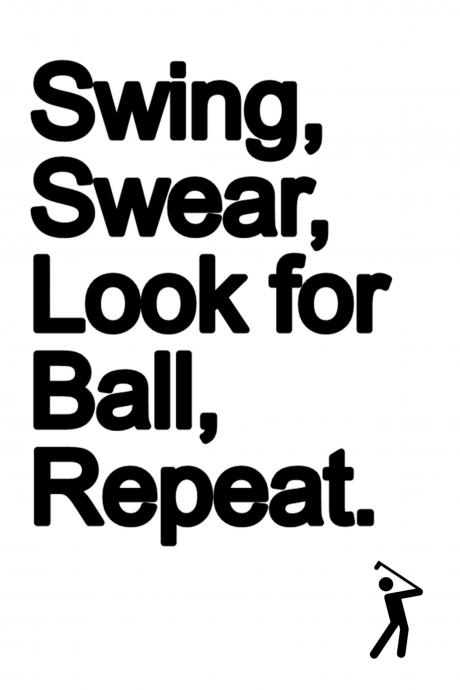 Swing Swear Look for Ball Repeat - Golf Card