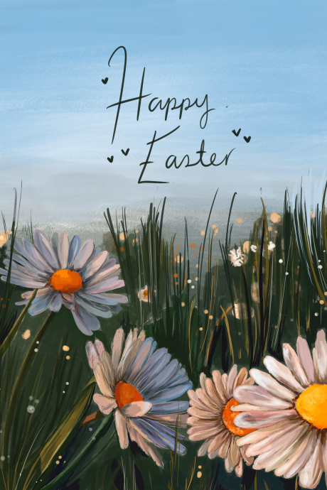 Easter daisy card