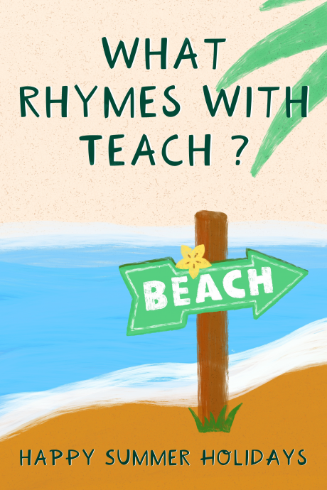 Beach Teacher Summer Holiday Card