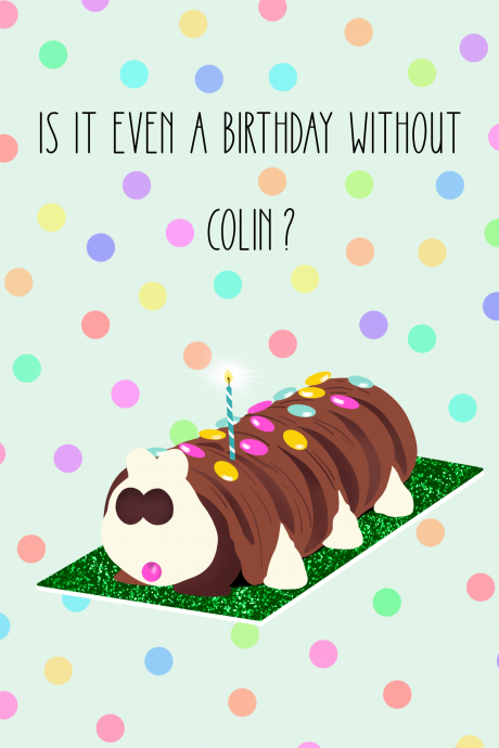 Colin Cake Birthday Card