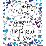 Happy Birthday Card Gorgeous Nephew With Love