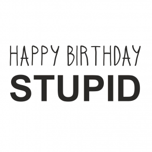 Happy Birthday Stupid