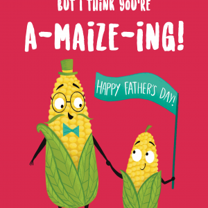 Sweetcorn Father's Day Card