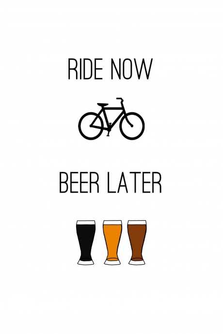 Ride Now Beer Later - Cycling Card