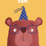 Bear Happy Birthday Son Card