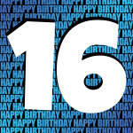 16th Happy Birthday Card