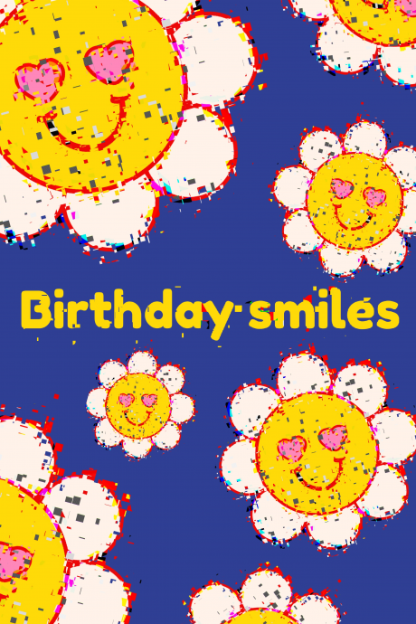 Smiley Birthday Daisy Card