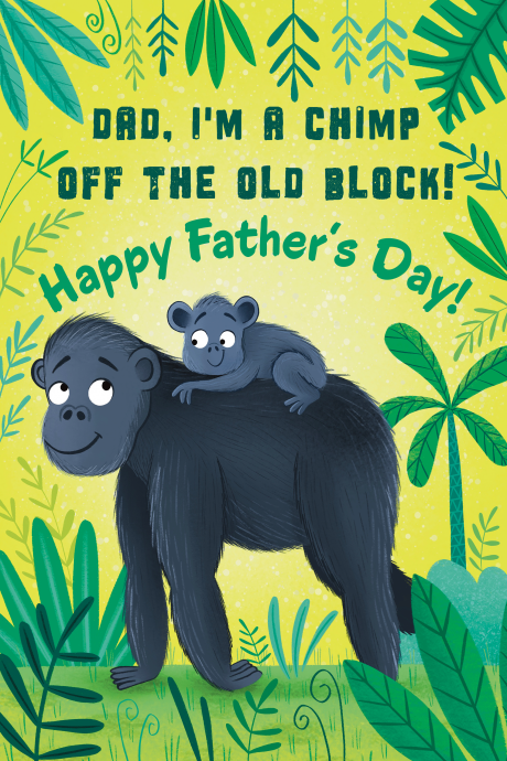Dad Chimp Father's Day Card