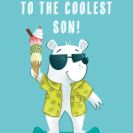 Polar Bear Coolest Son Birthday Card