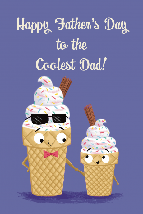 Ice Cream Father's Day Card